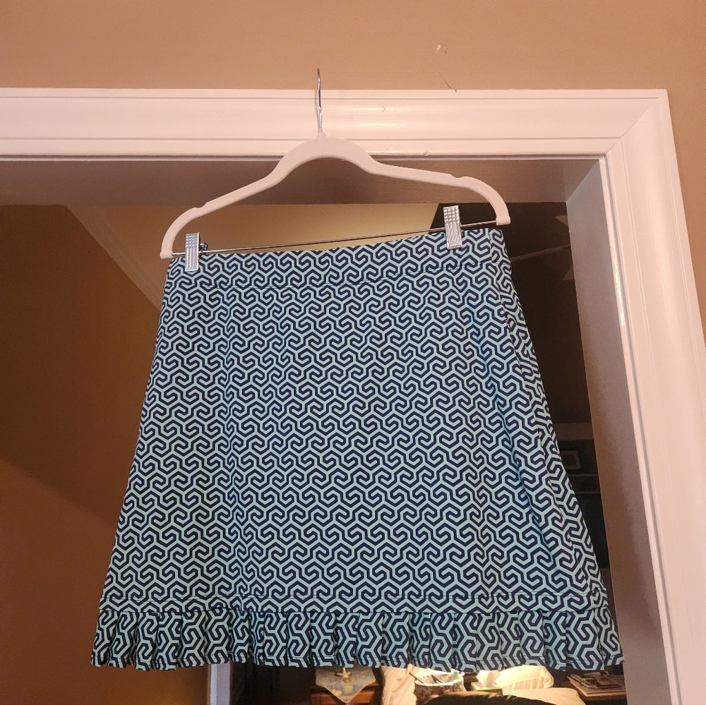 J McLaughlin Blue And Green Skort; Size Large - Picture 3 of 12